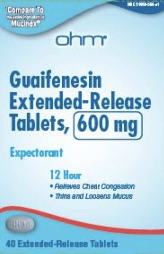 Guaifenesin extended release 600 mg RH98