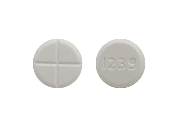 Pill 1239 White Round is Acetazolamide