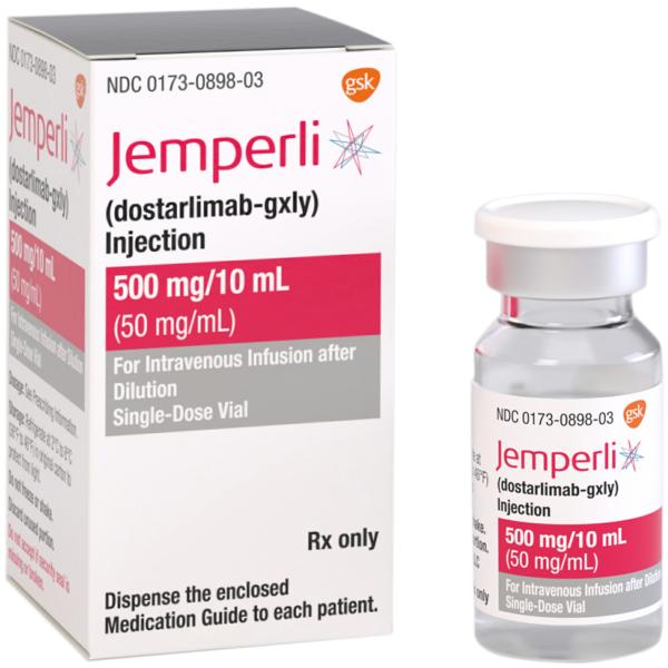 Jemperli 500 mg/10 mL (50 mg/mL) injection medicine