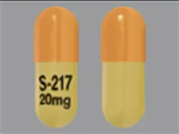 Pill S-217 20 mg Peach & White Capsule/Oblong is Zurzuvae