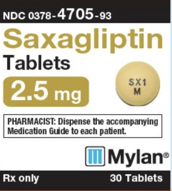 Saxagliptin hydrochloride 2.5 mg SX1 M
