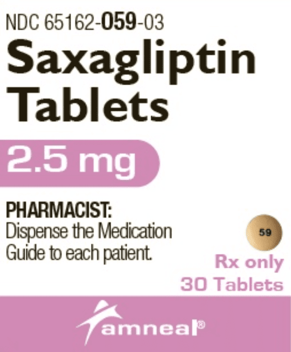 Pill 59 is Saxagliptin Hydrochloride 2.5 mg