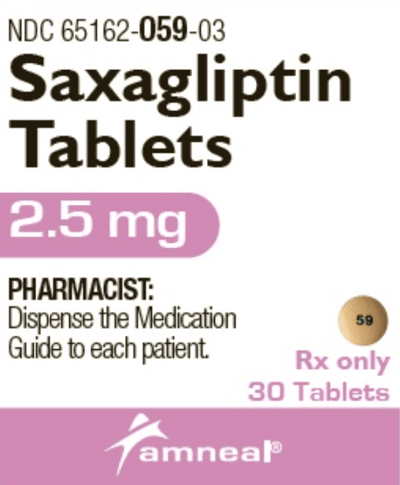 Saxagliptin hydrochloride 2.5 mg 59