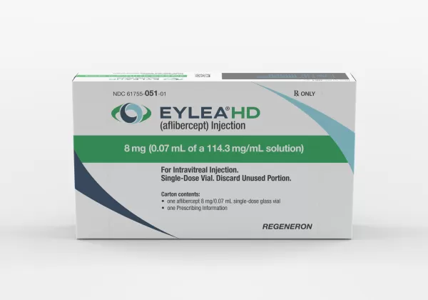 Pill medicine is Eylea HD 8 mg (0.07 mL of 114.3 mg/mL solution) injection