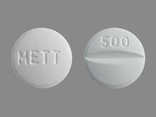 Pill METT 500 White Round is Methocarbamol