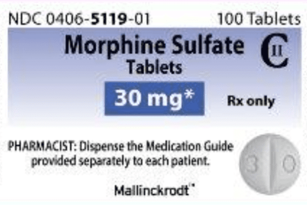 Pill M 30 White Round is Morphine Sulfate