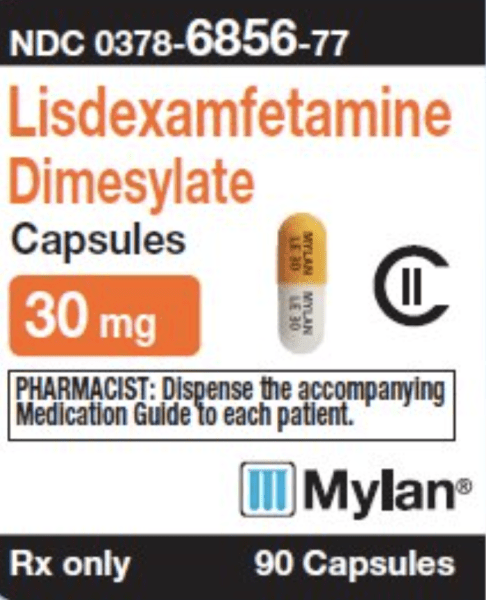 Lisdexamfetamine dimesylate 30 mg MYLAN LE 30 MYLAN LE 30