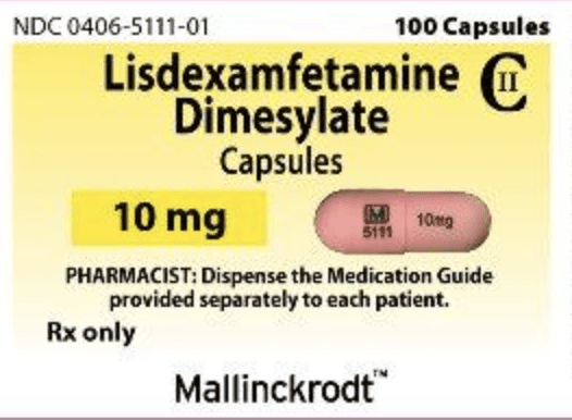 Pill M 5111 10 mg Pink Capsule/Oblong is Lisdexamfetamine Dimesylate