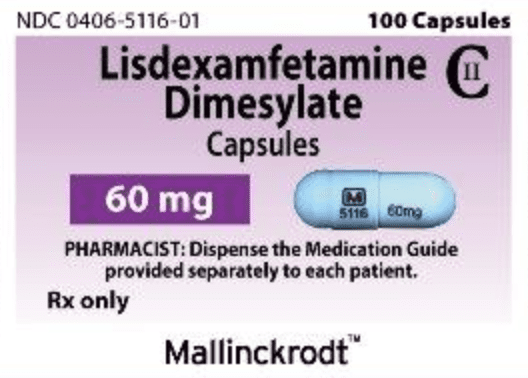 Lisdexamfetamine dimesylate 60 mg M 5116 60 mg