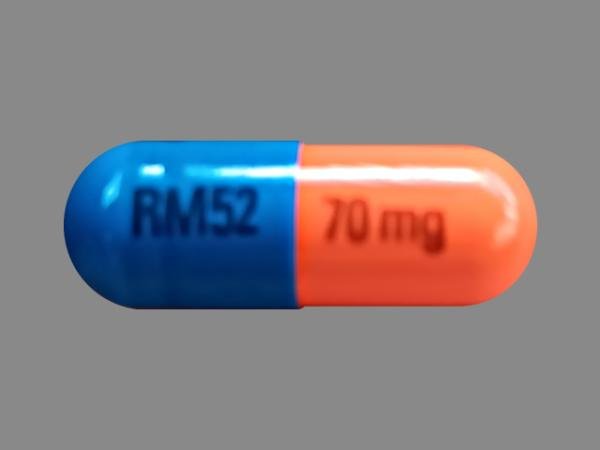 Lisdexamfetamine dimesylate 70 mg RM52 70 mg