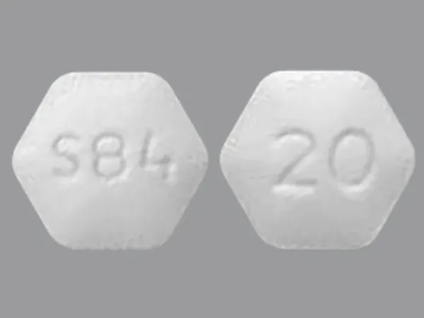 Lisdexamfetamine dimesylate (chewable) 20 mg S84 20