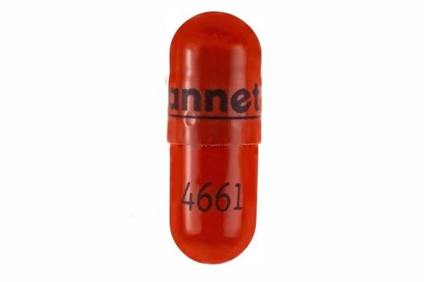 Pill Lannett 4661 Red Capsule/Oblong is Lisdexamfetamine Dimesylate