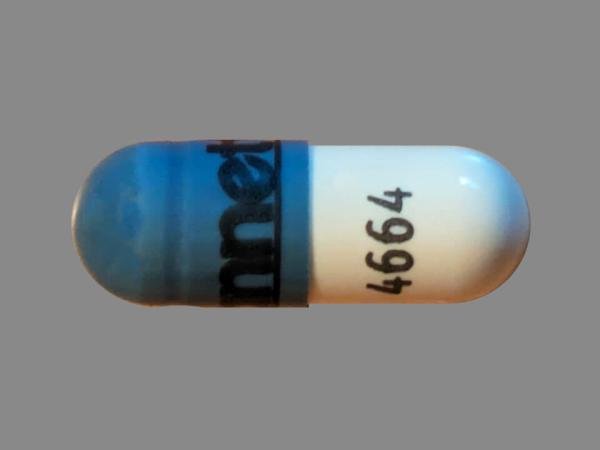 Pill Lannett 4664 Blue & White Capsule/Oblong is Lisdexamfetamine Dimesylate