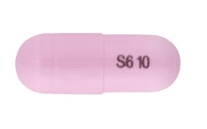 Pill S6 10 Pink Capsule/Oblong is Lisdexamfetamine Dimesylate