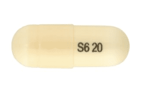 Pill S6 20 White Capsule/Oblong is Lisdexamfetamine Dimesylate