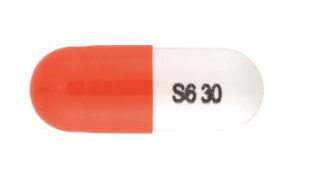 Pill S6 30 Orange & White Capsule/Oblong is Lisdexamfetamine Dimesylate