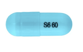 Pill S6 60 Blue Capsule/Oblong is Lisdexamfetamine Dimesylate