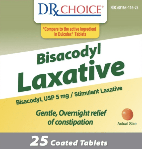 Pill RP116 Orange Round is Bisacodyl