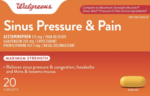 Acetaminophen, guaifenesin and phenylephrine hydrochloride 325 mg / 200 mg / 5 mg 44 628