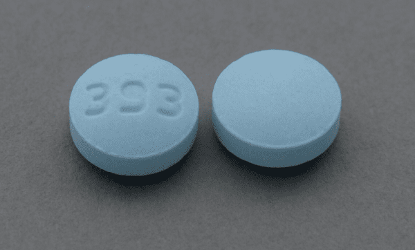 Pill 393 Blue Round is Doxepin Hydrochloride