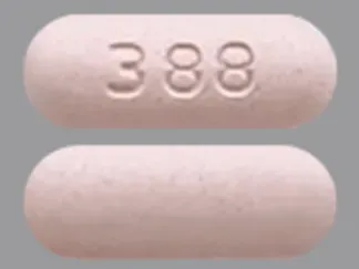 Pill 388 Pink Capsule/Oblong is Rizatriptan Benzoate