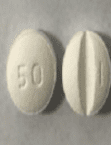 Pill I 50 White Round is Metoprolol Succinate Extended-Release