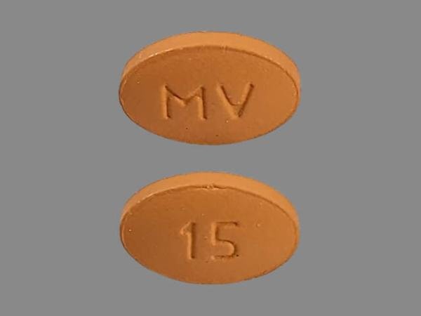 Pill MV 15 is Vilazodone Hydrochloride 20 mg