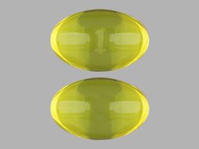 Pill 1 Yellow Oval is Benzonatate