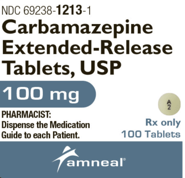 Carbamazepine extended-release 100 mg A 2 A 2