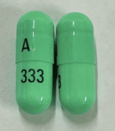 Chlordiazepoxide hydrochloride and clidinium bromide 5 mg / 2.5 mg A 333