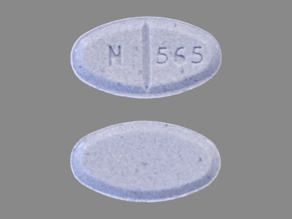 Pill N 565 Purple Oval is Estradiol