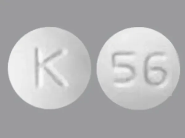Pill K 56 White Round is Pitavastatin Calcium
