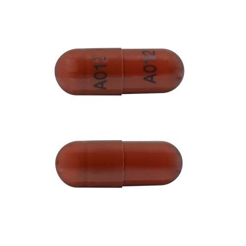 Pill A012 A012 Orange Capsule/Oblong is Amphetamine and Dextroamphetamine Extended-Release