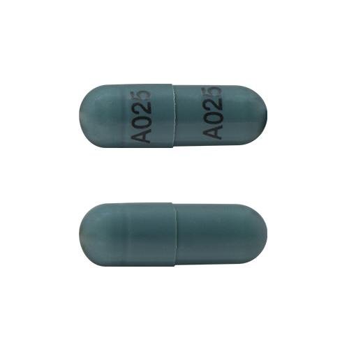Pill A025 A025 Green Capsule/Oblong is Amphetamine and Dextroamphetamine Extended-Release