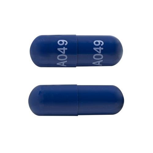 Pill A049 A049 Blue Capsule/Oblong is Amphetamine and Dextroamphetamine Extended-Release