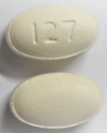 Pill I27 Yellow Oval is Hydrochlorothiazide and Losartan Potassium