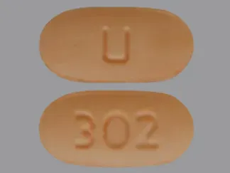 Pill U 302 Brown Capsule/Oblong is Prasugrel Hydrochloride