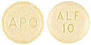 Pill APO ALF 10 Yellow Round is Alfuzosin Hydrochloride Extended-Release