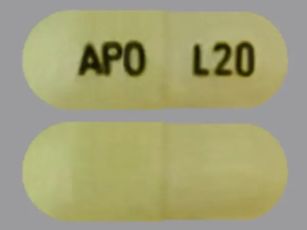 Pill APO L20 White Capsule/Oblong is Lisdexamfetamine Dimesylate
