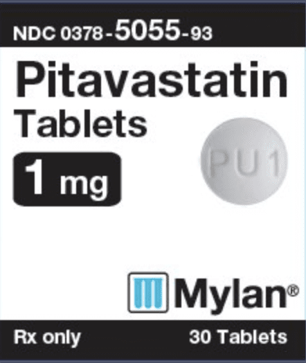 Pitavastatin calcium 1 mg M PU1