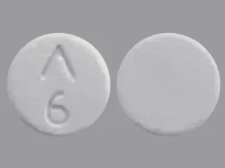 Pill Logo 6 White Round is Guanfacine Hydrochloride