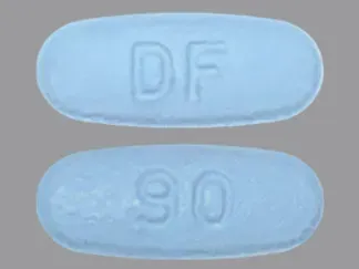 Pill DF 90 Blue Oval is Deferasirox