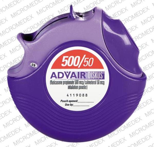 Advair diskus 500 50 fluticasone propionate 500 mcg / salmeterol 50 mcg powder for oral inhalation medicine