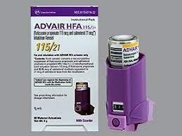 Advair HFA fluticasone propionate 115 mcg / salmeterol 21 mcg inhalation aerosol