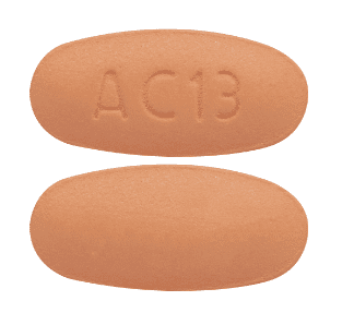 Pill AC13 Orange Oval is Darunavir