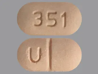 Pill U 351 Orange Capsule/Oblong is Doxazosin Mesylate