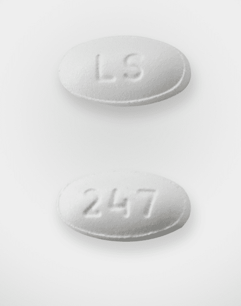 Pill LS 247 White Oval is Atorvastatin Calcium