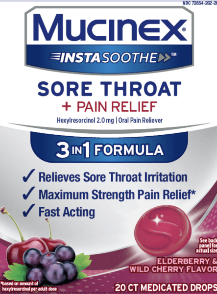 Pill S is Mucinex Instasoothe Elderberry and Wild Cherry 2 mg