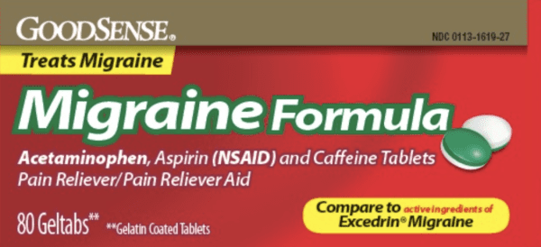 Migraine formula acetaminophen 250 mg / aspirin 250 mg / caffeine 65 mg M