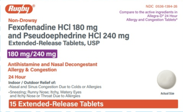 Pill 892 White Round is Fexofenadine Hydrochloride and Pseudoephedrine Hydrochloride Extended Release